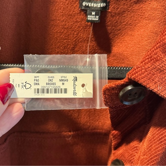 NWT | Madewell | Stretch Twill Oversized Shirt Jacket - Picture 11 of 17